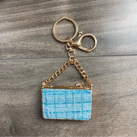 NEW Blue Purse Shape Decorative Bag Charm / Keychain - Non-Branded - Picture 3 of 4